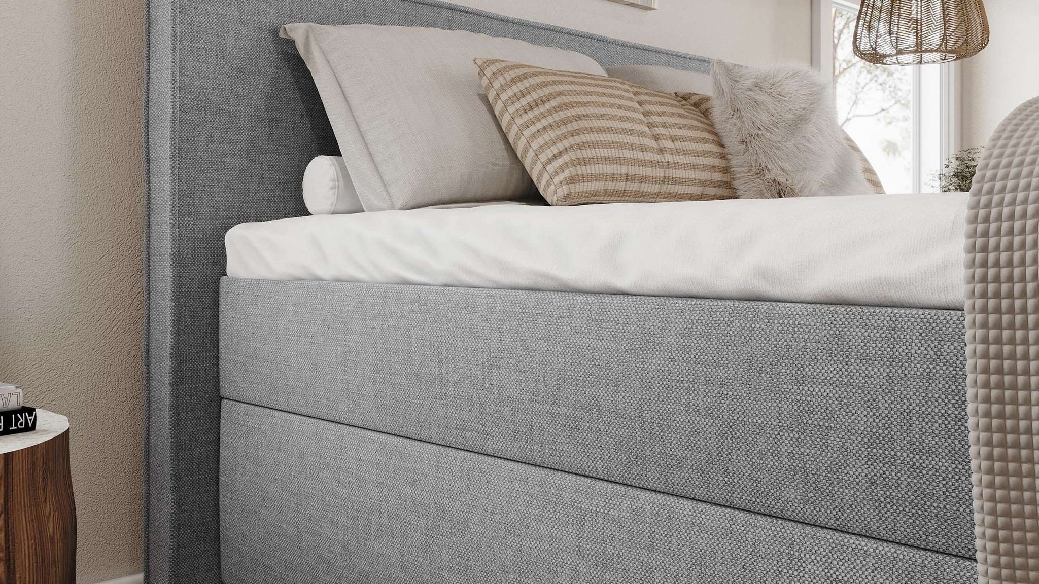 Boxspring Arnhem Zuid zij aanzicht ingezoomd