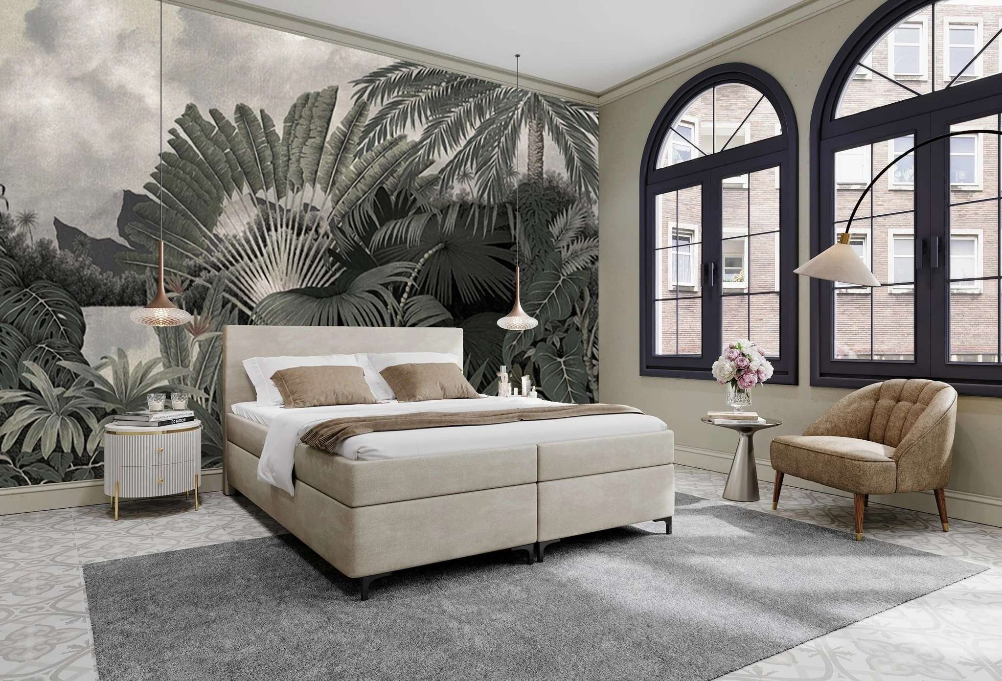 Boxspring Breda voor zij aanzicht