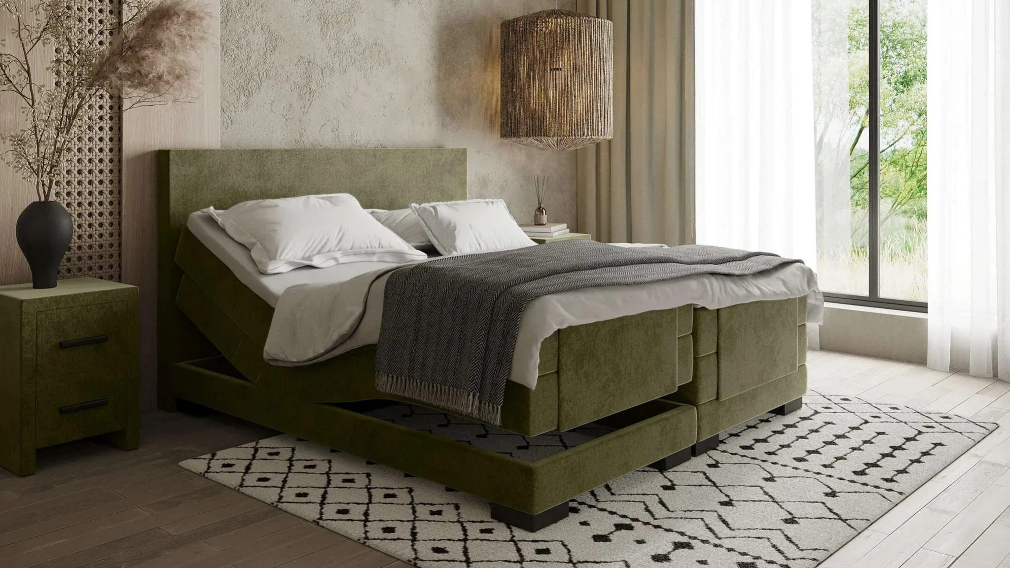 Elektrische Boxspring Culemborg Zij aan zicht